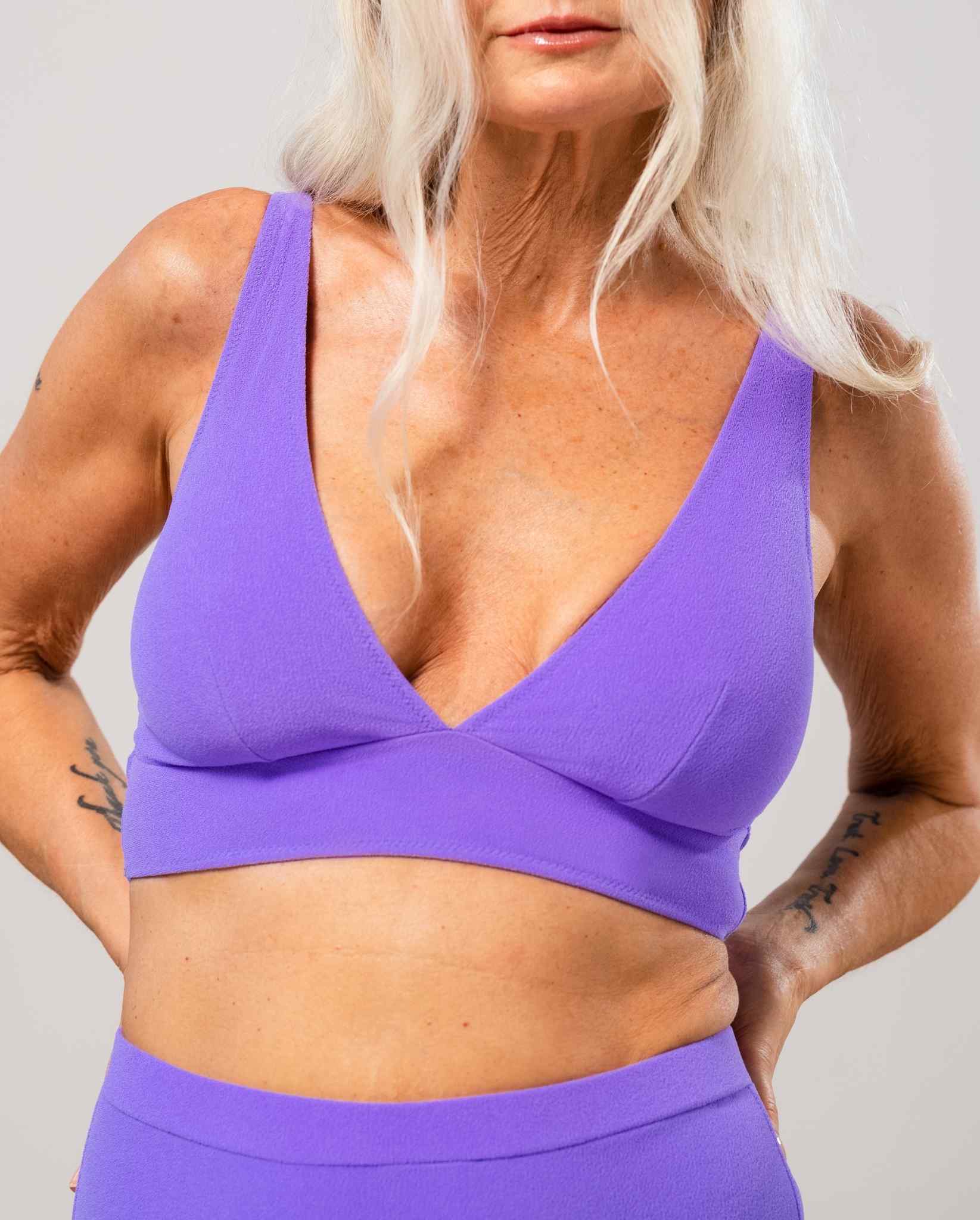 Plunge Bikini Top Electric Lilac - Image 3