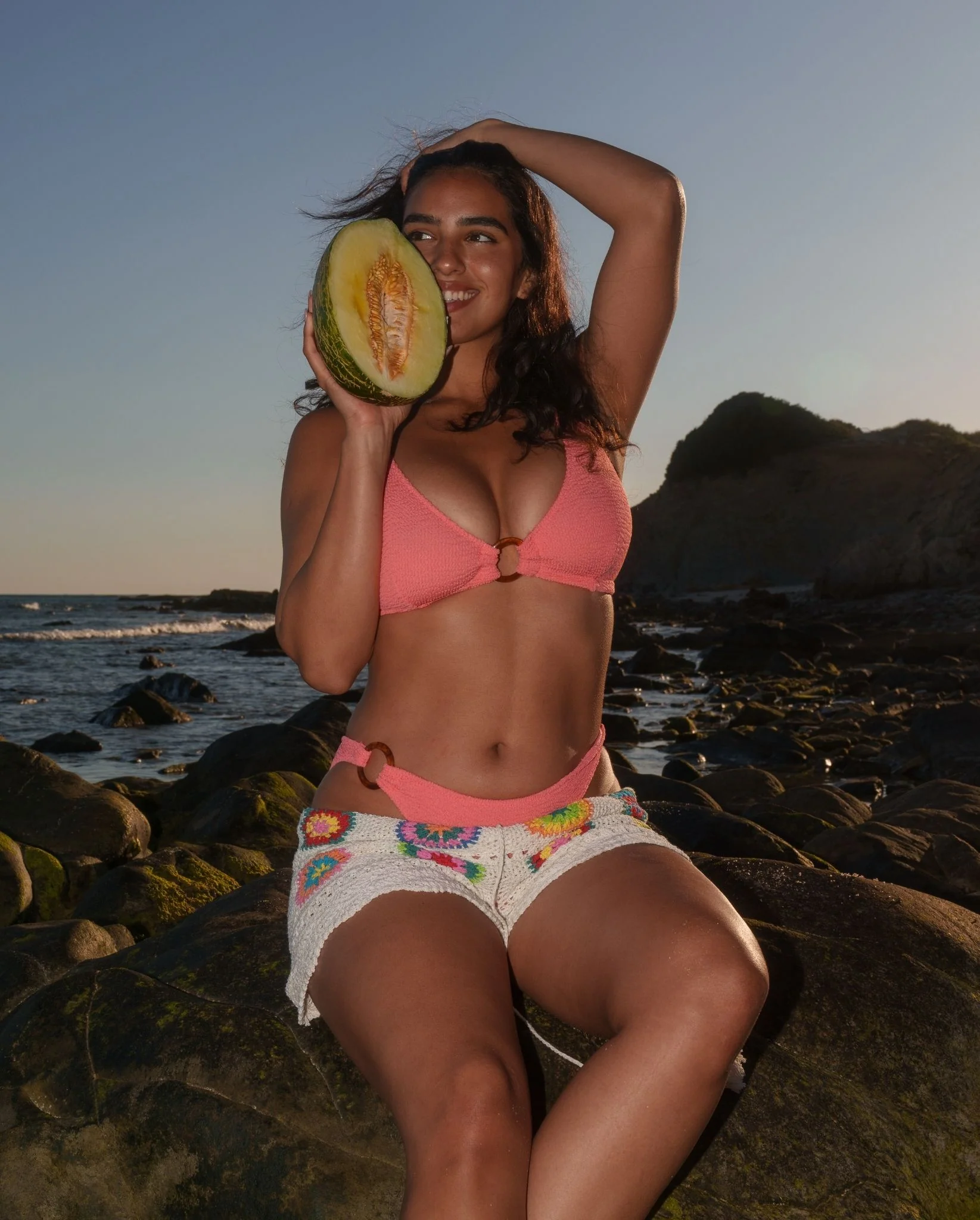 Ring Scoop Bikini Top Coral - Image 10