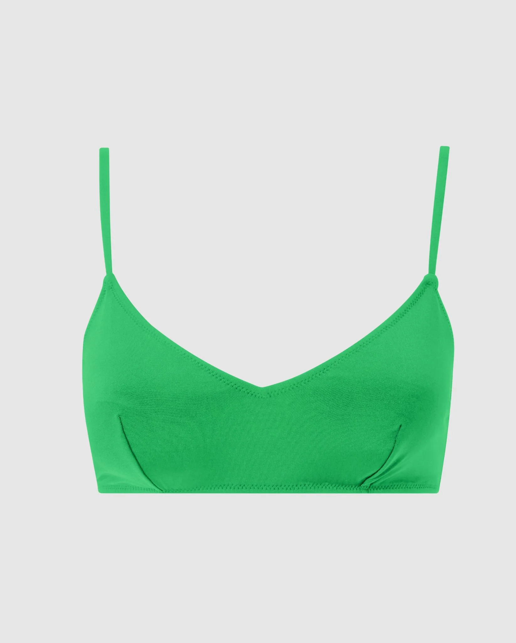 Strappy Scoop Bikini Top Kelly Green - Image 2