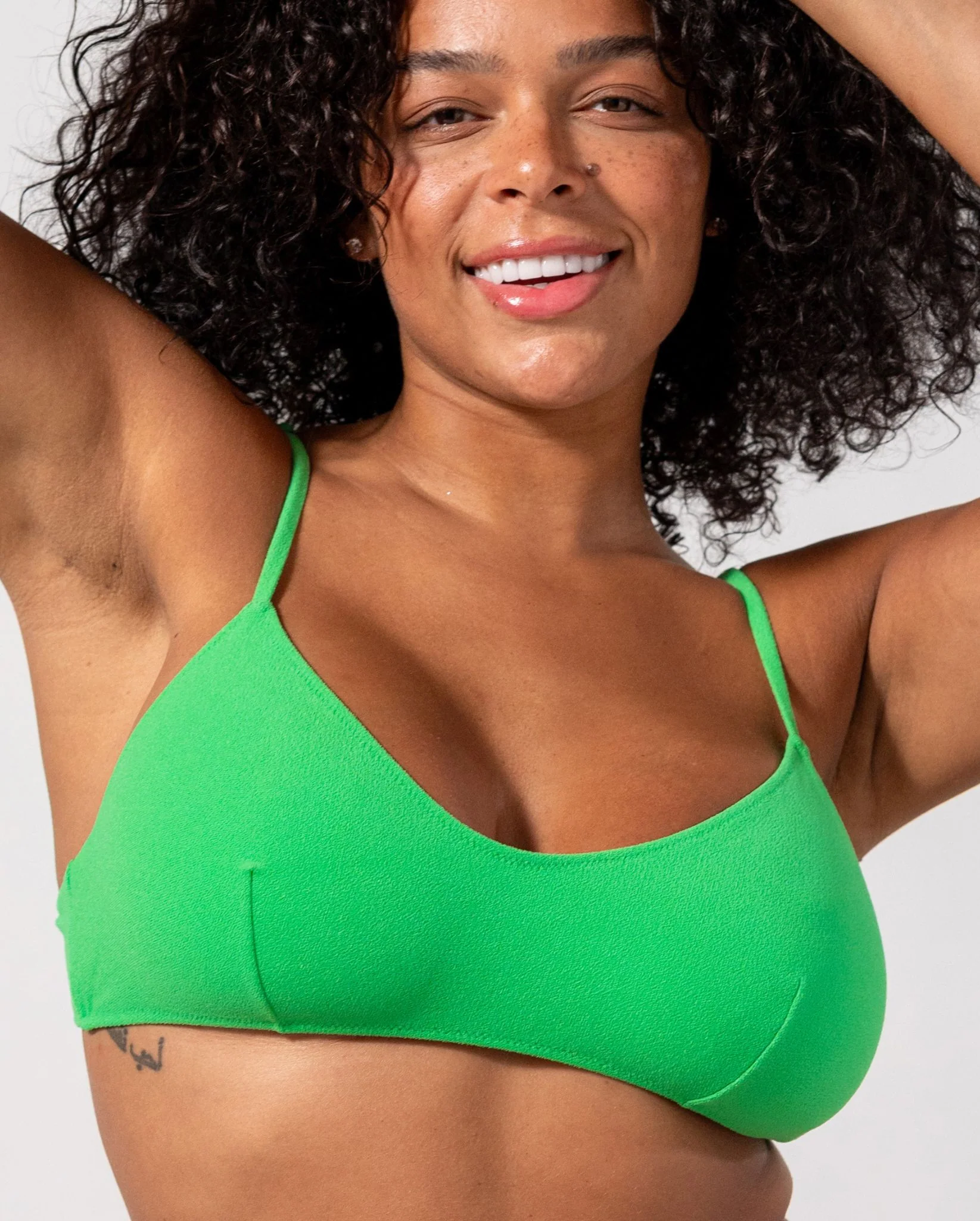 Strappy Scoop Bikini Top Kelly Green - Image 7