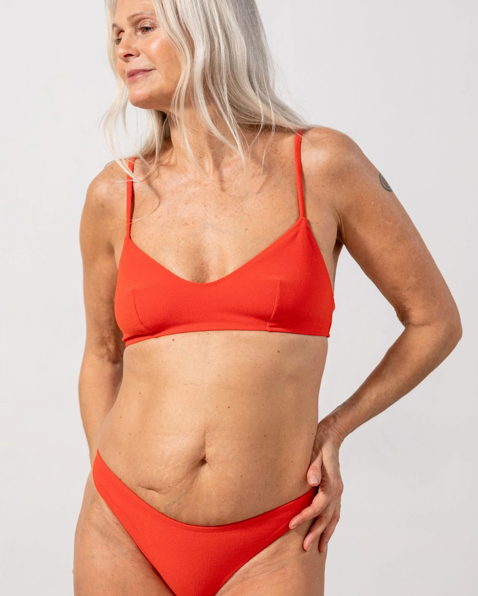 Strappy Scoop Bikini Top Papaya - Image 7