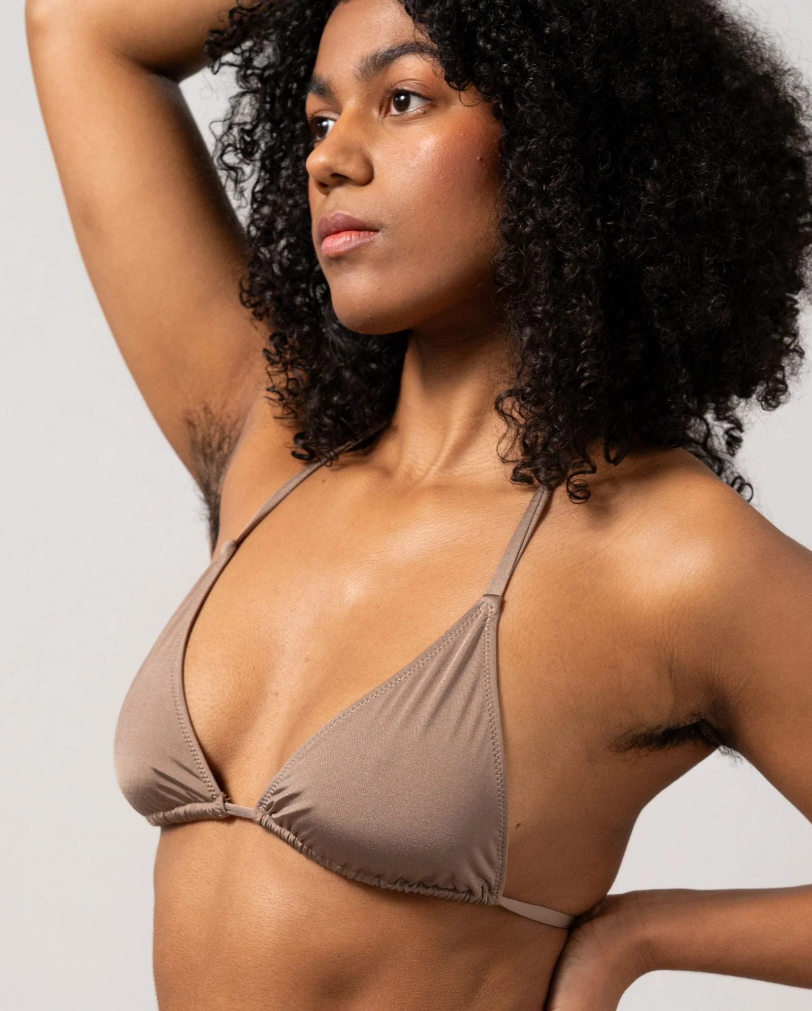 Strappy Triangle Bikini Top Mauve - Image 4