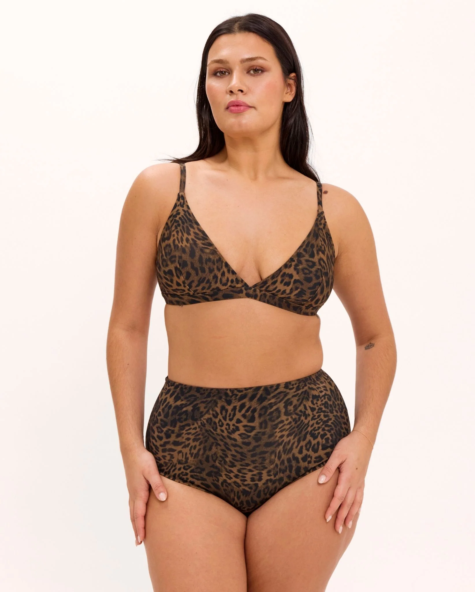 Triangle Bikini Top Dark Leopard - Image 3